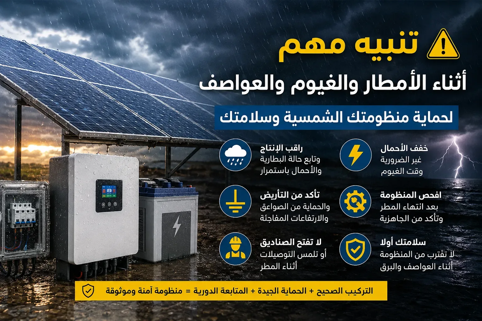 نصايح مهمة وارشادات يجب الانتباه لها وقت الامطار والغيوم